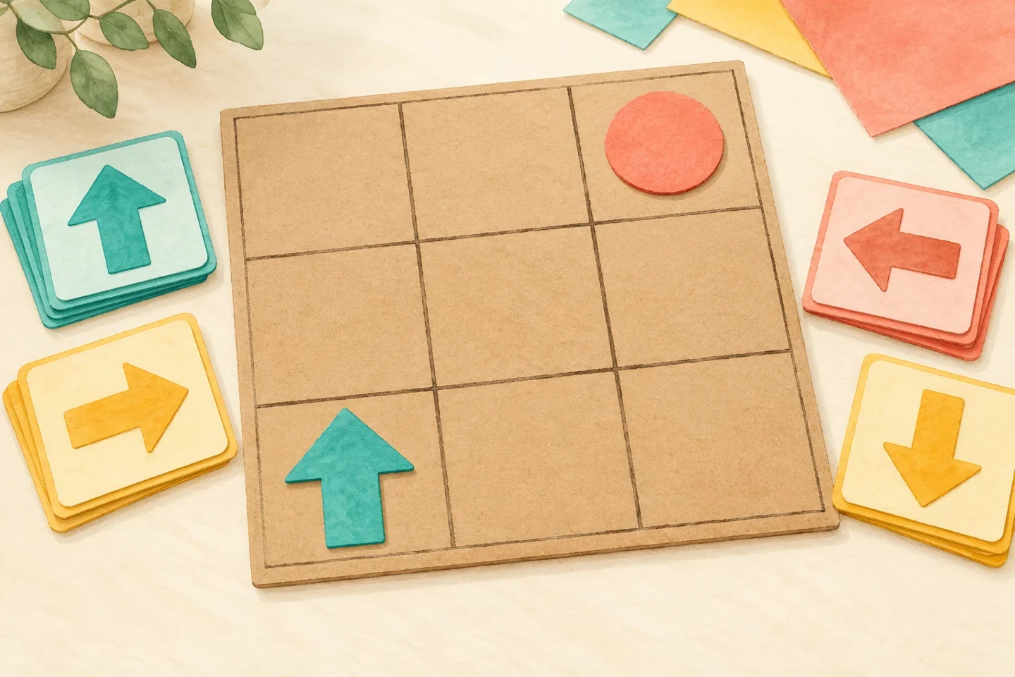 Illustrated example for Build a Cardboard Maze: An Introduction to Coding Directions