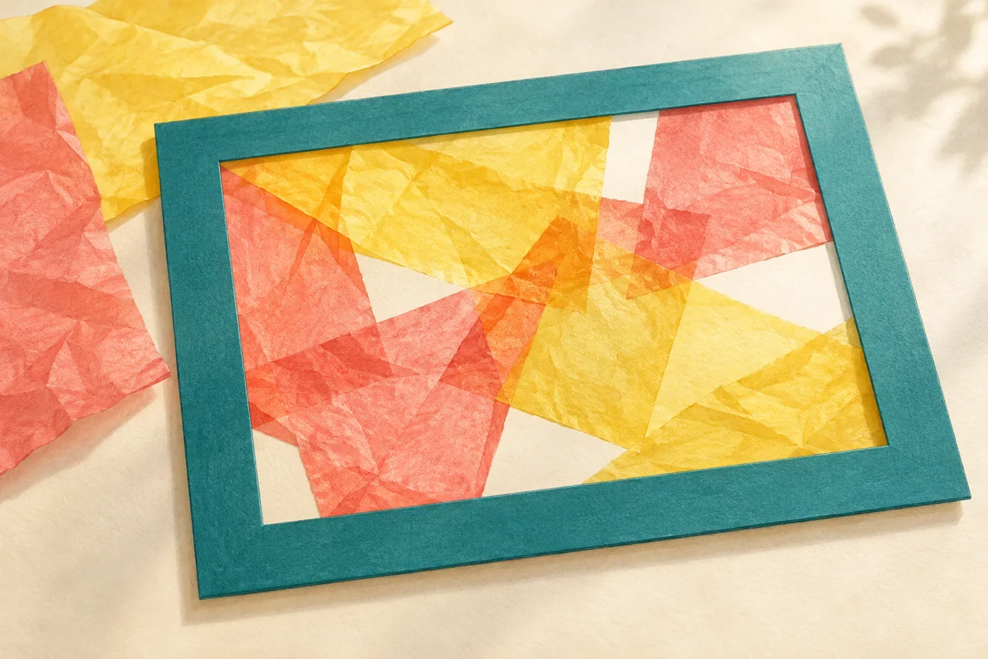 Illustrated example for Make a Paper Window Picture: Explore Color and Light