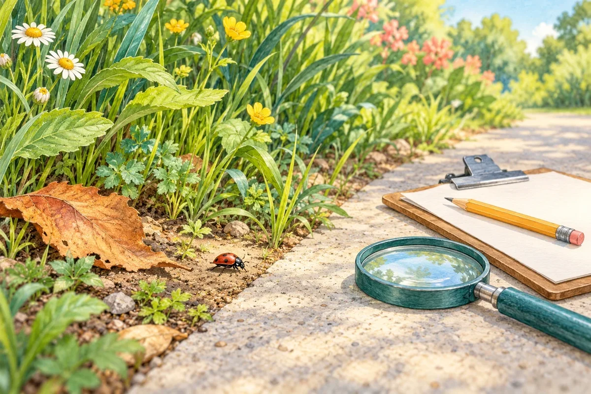 Illustrated example for Tiny Habitat Watch: Observe Small Creatures Without Disturbing Them