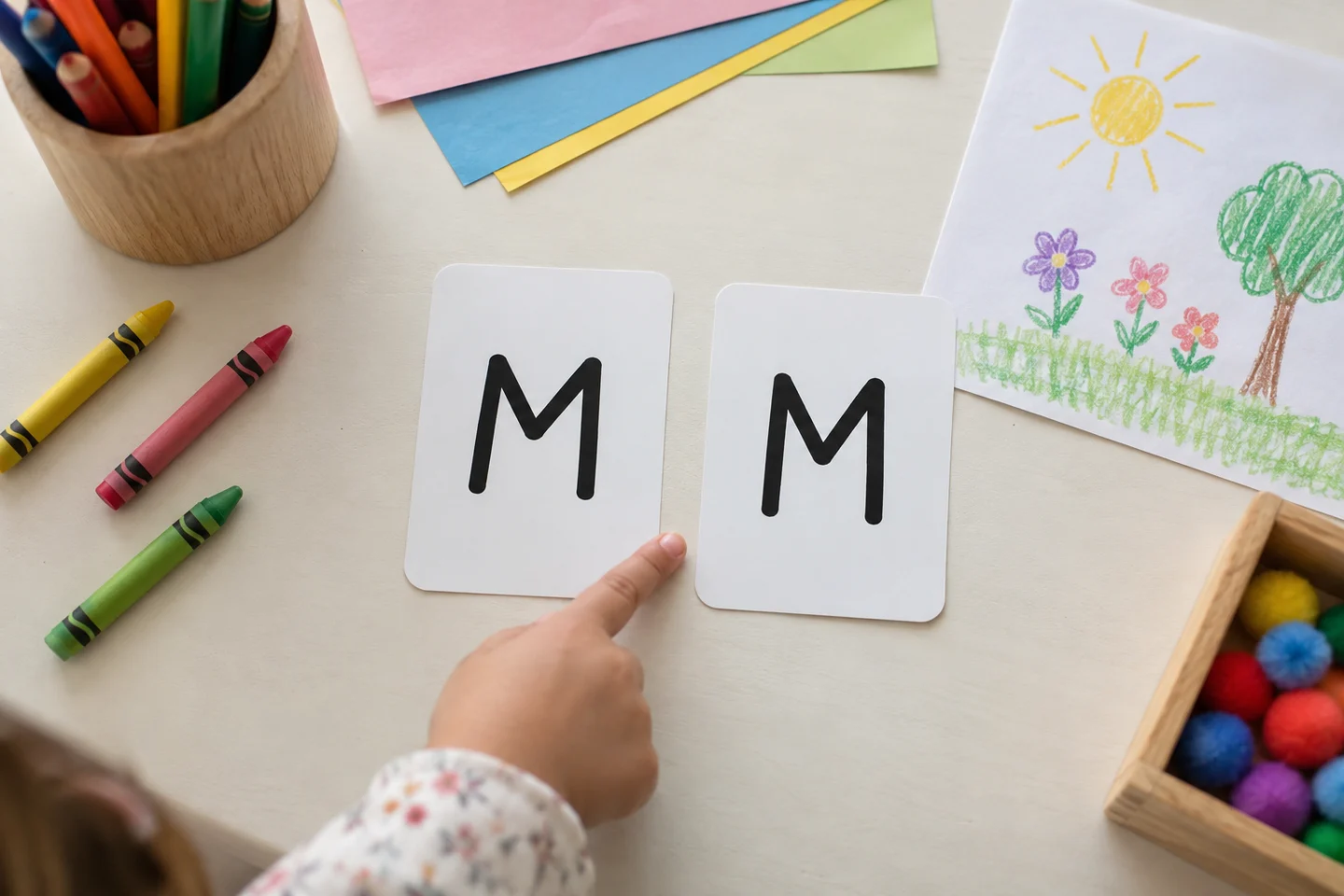 Match cards using the same letter case and style.