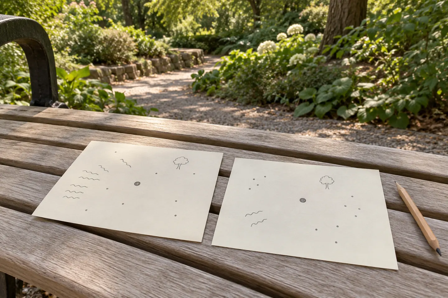 Two sound maps have different arrangements of observation marks.
