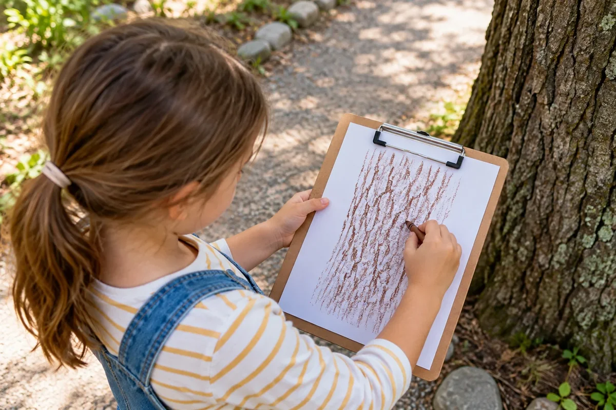 Sketch the finding while staying in the agreed observation area.