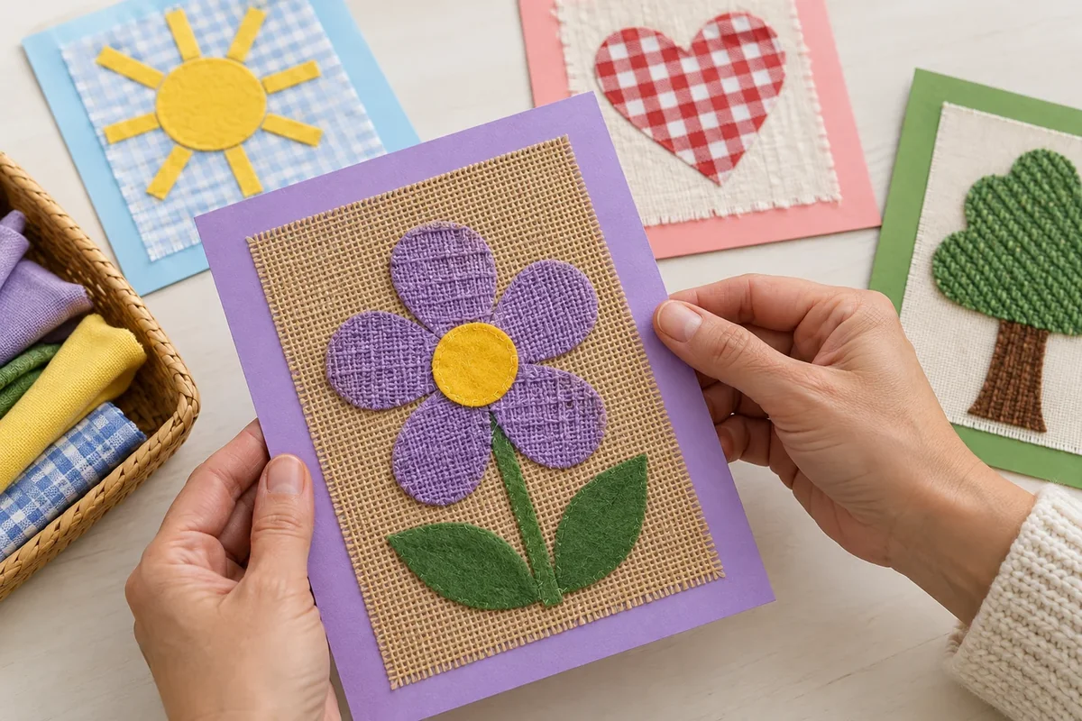 An adult should check dried edges and remove any card with loose material.