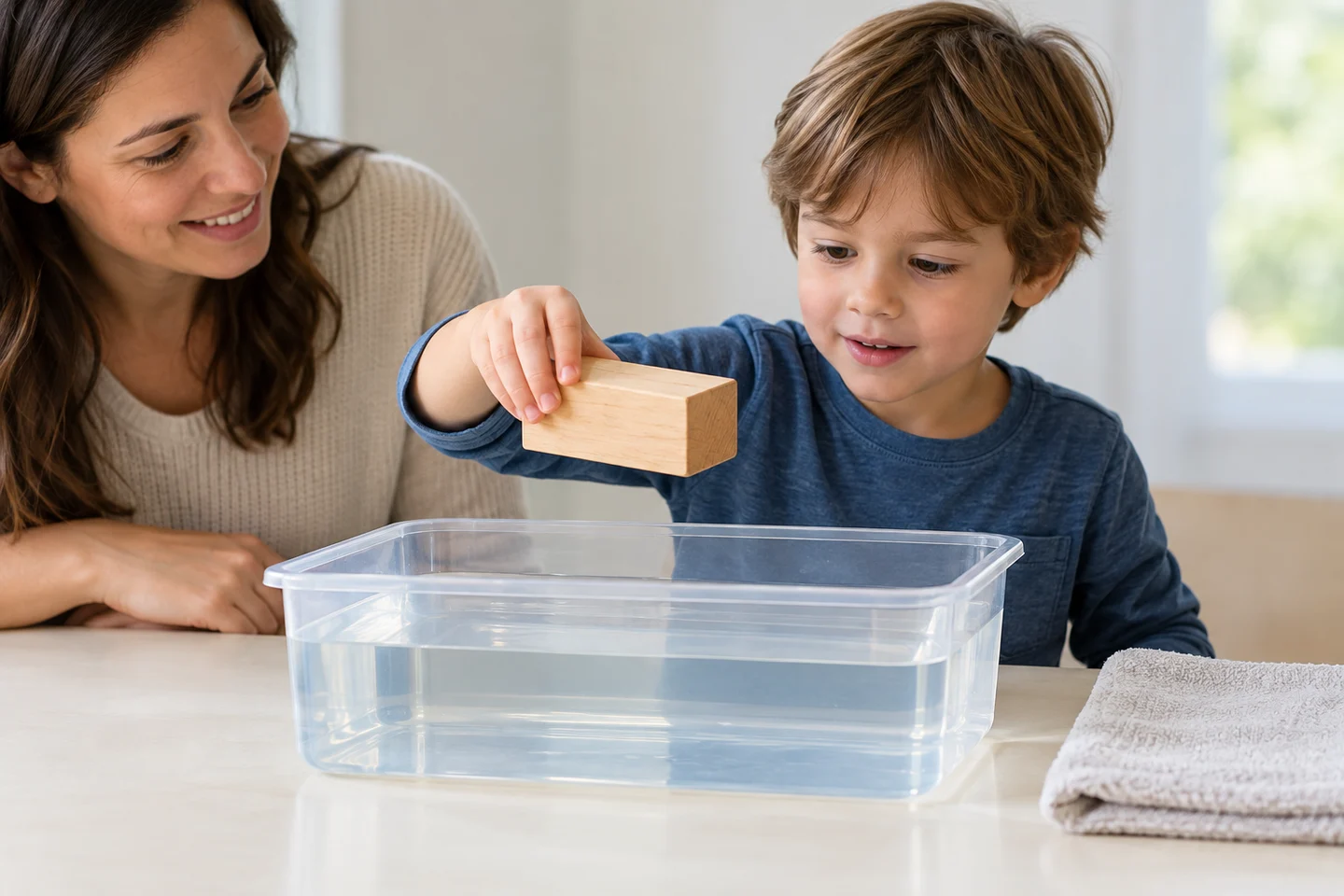 Look at the object and record a prediction before testing.
