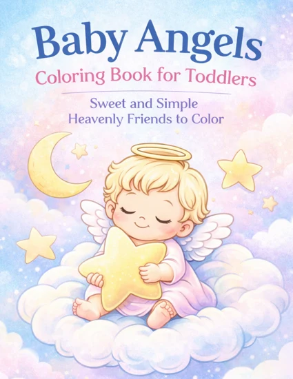 Front cover of Baby Angels Coloring Book for Toddlers