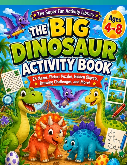Front cover of The Big Dinosaur Activity Book