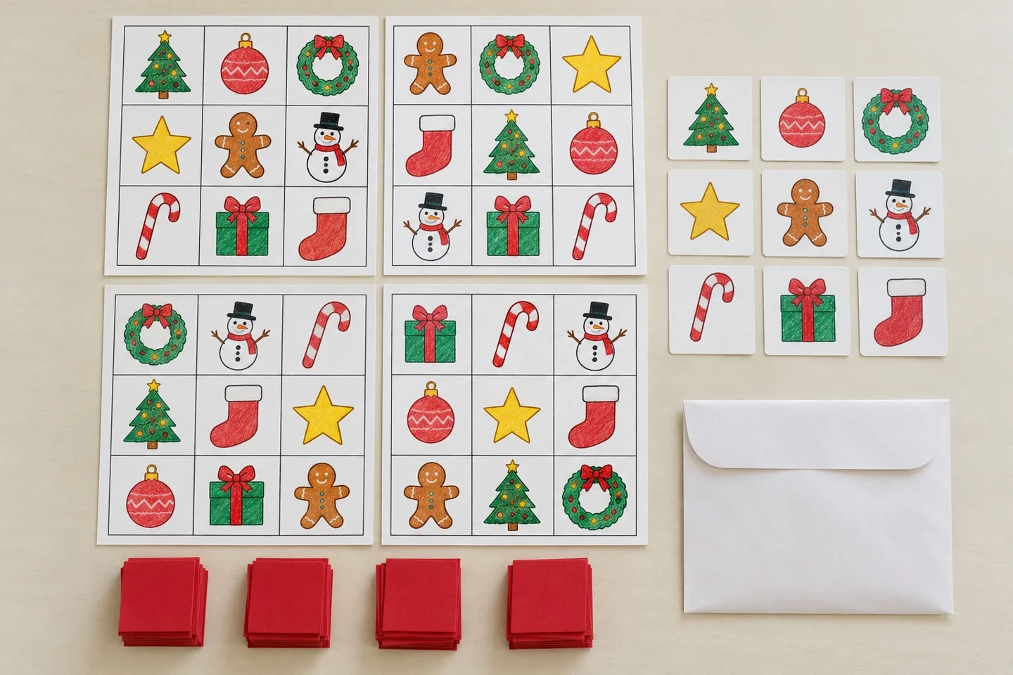Store four boards, nine calling cards and four sets of nine large paper markers together.